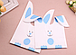 Пакети дитячі поліетиленові з вушками зав'язками Зайчик блакитна лапка подарунковий з малюнком 32х20 см 10 шт, фото 4