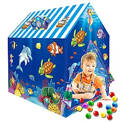 Намет ігровий дитячий Будиночок MR 1265 2 різновиди: водний світ, динозаври