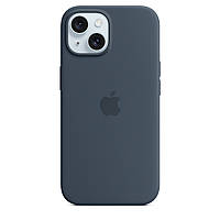 Чохол Silicone Case Premium з MagSafe для iPhone 15 Storm Blue 4