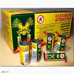 Липка стрічка 10 шт (липучка) від мух Екострайп ECOSTRIPE ATTRACTIVE з атрактантом