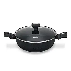 Сотейник з кришкою "Ferro" 26х7.5см/3.49л з алюмінію з антипригарним покриттям TouchStone Fissman
