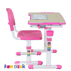 Комплект парта і стілець-трансформери FunDesk Piccolino II Pink, фото 6
