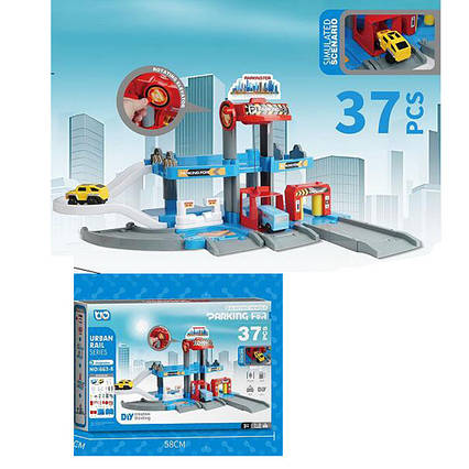 Гараж іграшковий з ліфтом та машинками 37 деталей 663-8