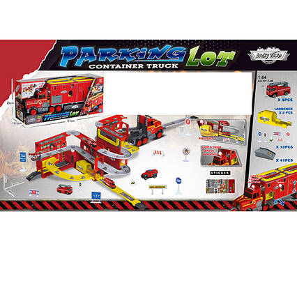 Гараж іграшковий 2в1 (трейлер), транспорт,1:64 XG879-121