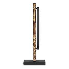 Настільна лампа метал і дерево світлодіодна коричнева 42.5х30х15 см, фото 3