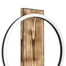 Настільна лампа метал і дерево світлодіодна коричнева 42.5х30х15 см, фото 5