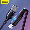 Кабель зарядний Baseus USB Type-А to Type-C USB з індикатором 1м Black (CATUS-B01), фото 2