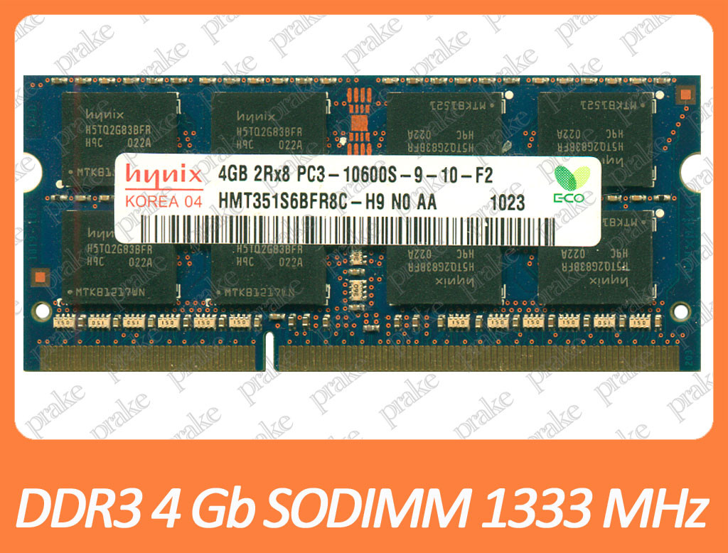 DDR3 4GB 1333 MHz (PC3-10600) SODIMM різні виробники