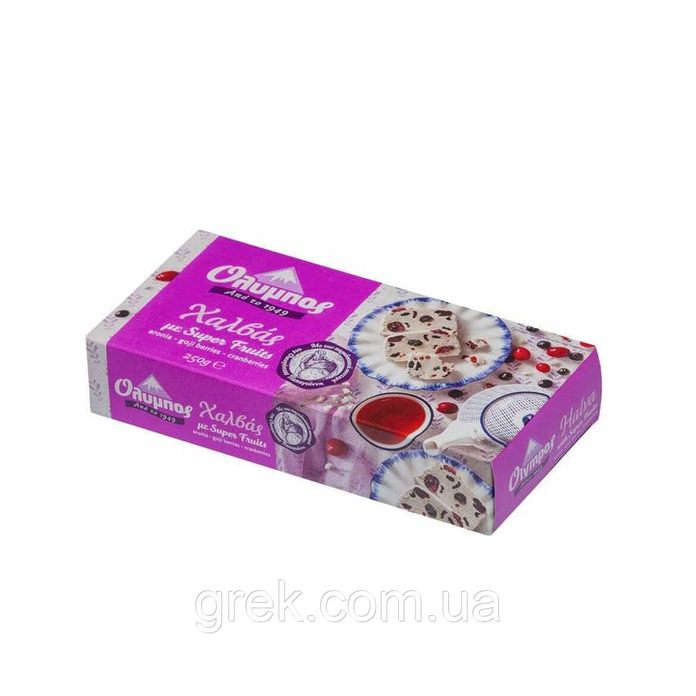 Халва кунжутна з натуральними ягодами Olympos 250 г, фото 1