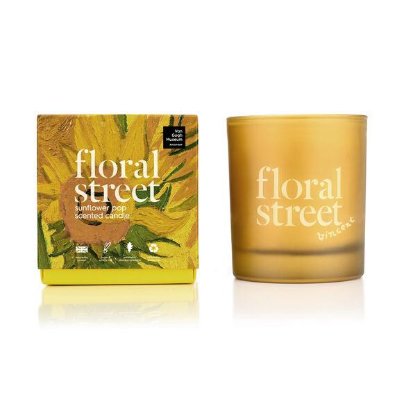 Лімітована свічка Floral Street x Van Gogh Museum Sunflower Pop Scented Candle 200g (бергамот, ваніль, м'ята)