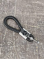 Шкіряний плетений брелок для автомобільних ключів універсальний, брелок зі шкіряним ремінцем для ключів від дому Mercedes