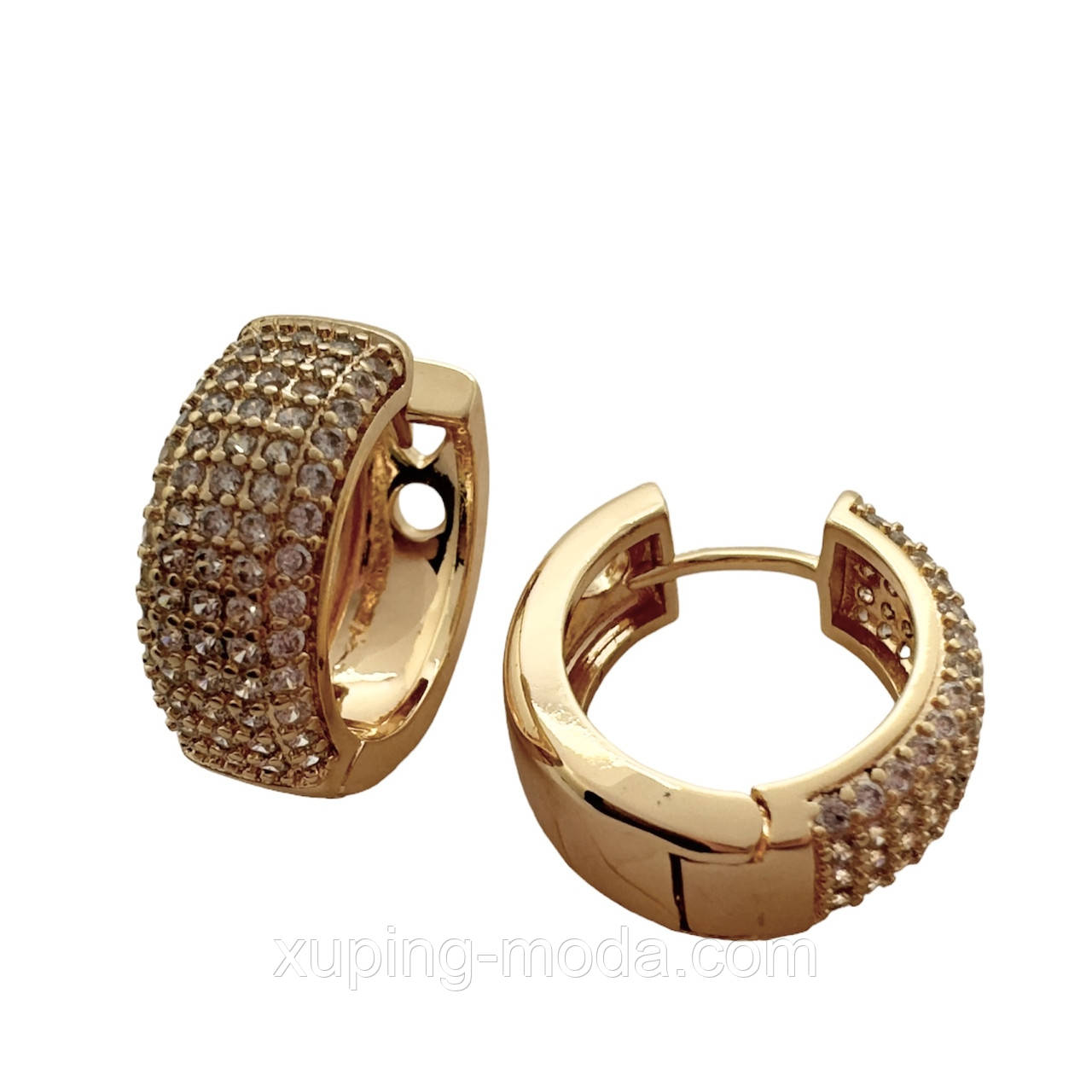 Сережки xuping. 15х6 мм. 18 к, фото 1