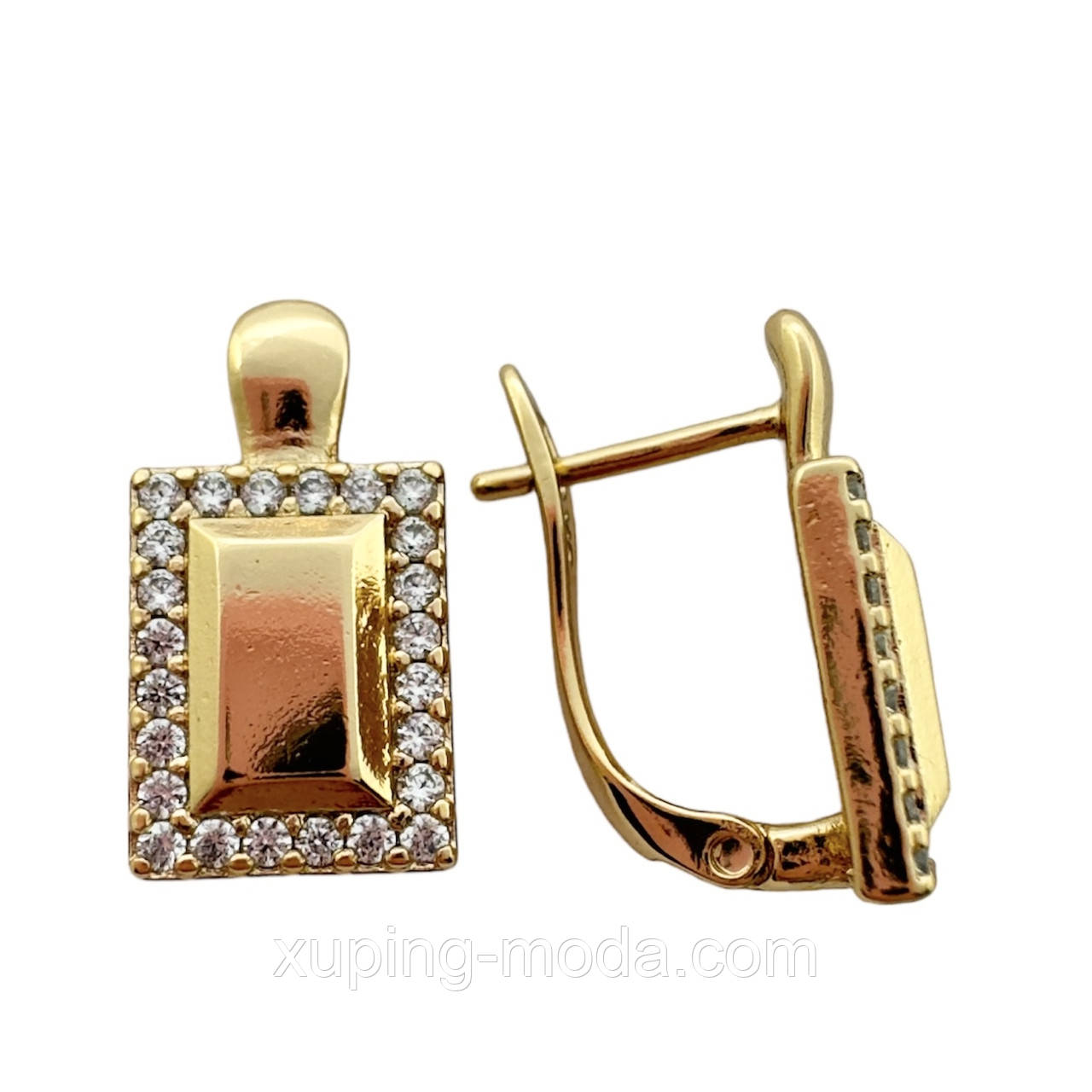 Сережки xuping. 15х9 мм. 18 к