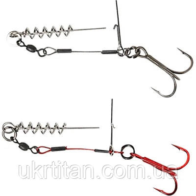 Оригінал! Оснащення Savage Gear Carbon49 Corkscrew Stinger 2/0 31kg (2 шт/уп.) (1854.09.71) - Вища Якість!