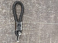 Шкіряний плетений брелок для автомобільних ключів універсальний, брелок зі шкіряним ремінцем для автоключів HONDA