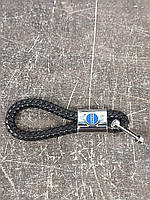 Шкіряний плетений брелок для автомобільних ключів універсальний, брелок зі шкіряним ремінцем для автоключів VOLVO