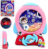 Інтерактивна гра з кульками 899-70 Y BR1 "Космічна ракета" 2 кольори, ракета, кульки, мелодія, підсвітка