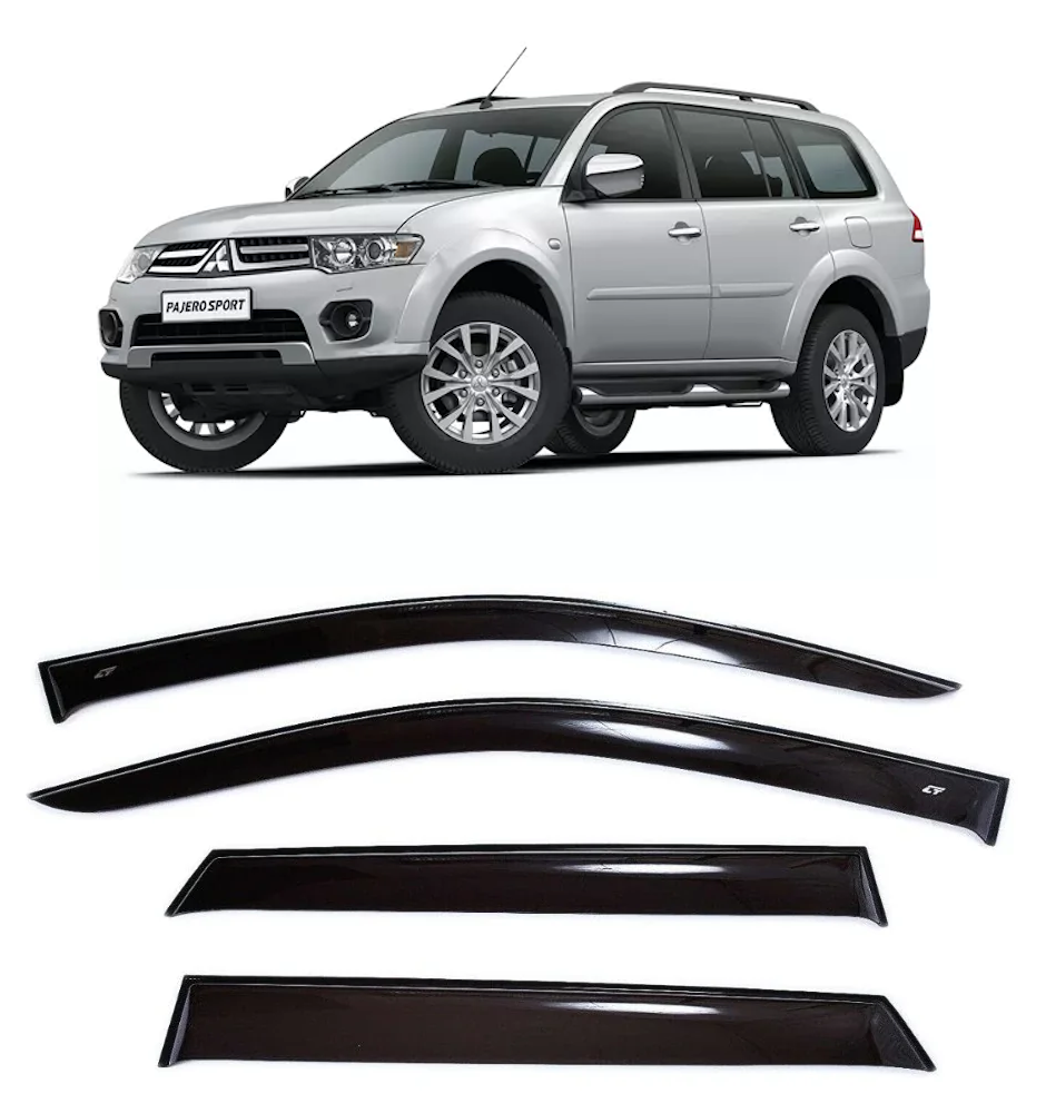 Вітровики Mitsubishi Pajero Sport II 2008-2015 (скотч) AV-Tuning