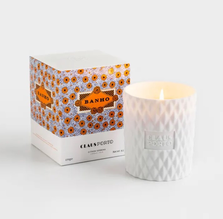 Парфумована свічка Claus Porto Banho Mini Candle 70g (лимон, апельсин, лаванда, вербена, базилік, ваніль, мускус)