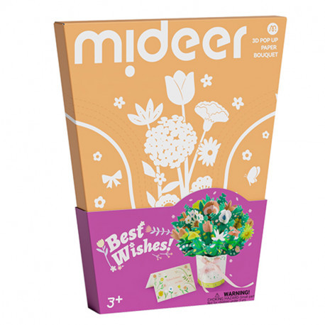 3D букет з паперовими квітами Mideer Toys: творчий набір для дітей
