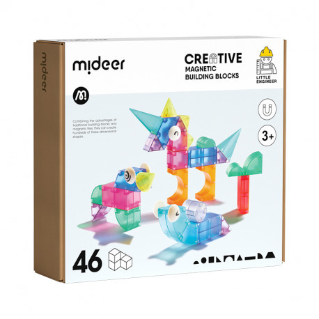 Конструктор Магнітні будівельні блоки (46 деталей) Mideer Toys, фото 1