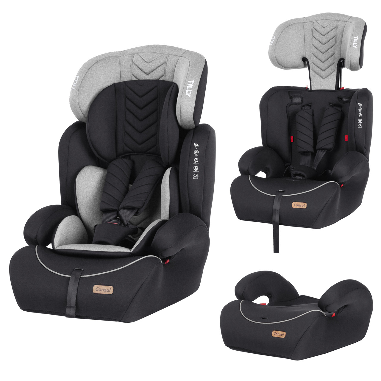 Автокрісло дитяче TILLY Consul T-531/3 Grey група 1/2/3 вага 9-36 кг