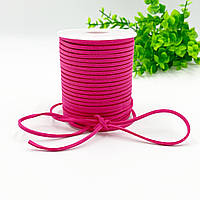 Замшевий шнур на бобіні / Штучна замша / ~40 метр / 2,6мм*1,3мм / Малиновий