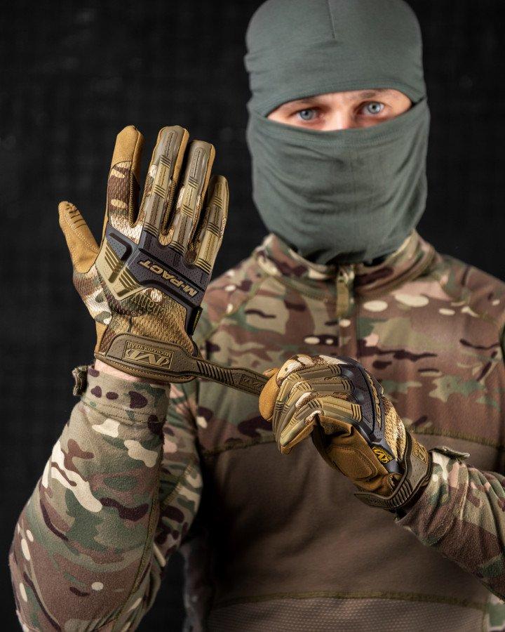 ПЕРЧАТКИ ТАКТИЧЕСКИЕ MECHANIX "M-PACT® MULTICAM GLOVES ВТ6422 . Хіт!