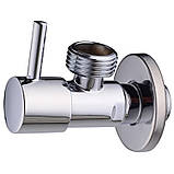 Вентиль запірний для ПРАЛЬНОЇ МАШИНИ ПОСУДОМИЙНОЇ кутовий 1/2"зв-3/4"зв хром приладовий, фото 4
