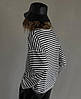 Жіноча стильна тельняшка оверсайз крою у смужку, фото 4