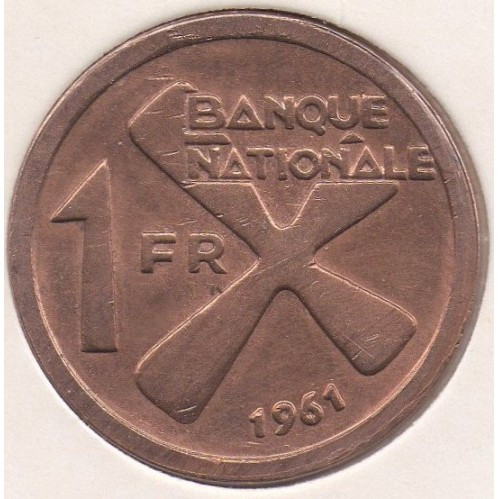 Катанга Государство Катанга 1 франк 1961 рік №1994, фото 1