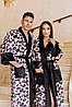Женский мужской халат унисекс в стиле family look из полированной махры, фото 4