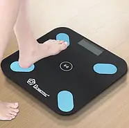 Стильні ваги електронні для підлоги DOMOTEC MS-2017 до 180 кг Ваги із загартованого скла з малюнком, фото 2