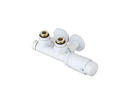 Термостатичний комплект Livorno White для нижнього під'єднання 1/2 50 мм "БІНОКЛЬ" білий матовий