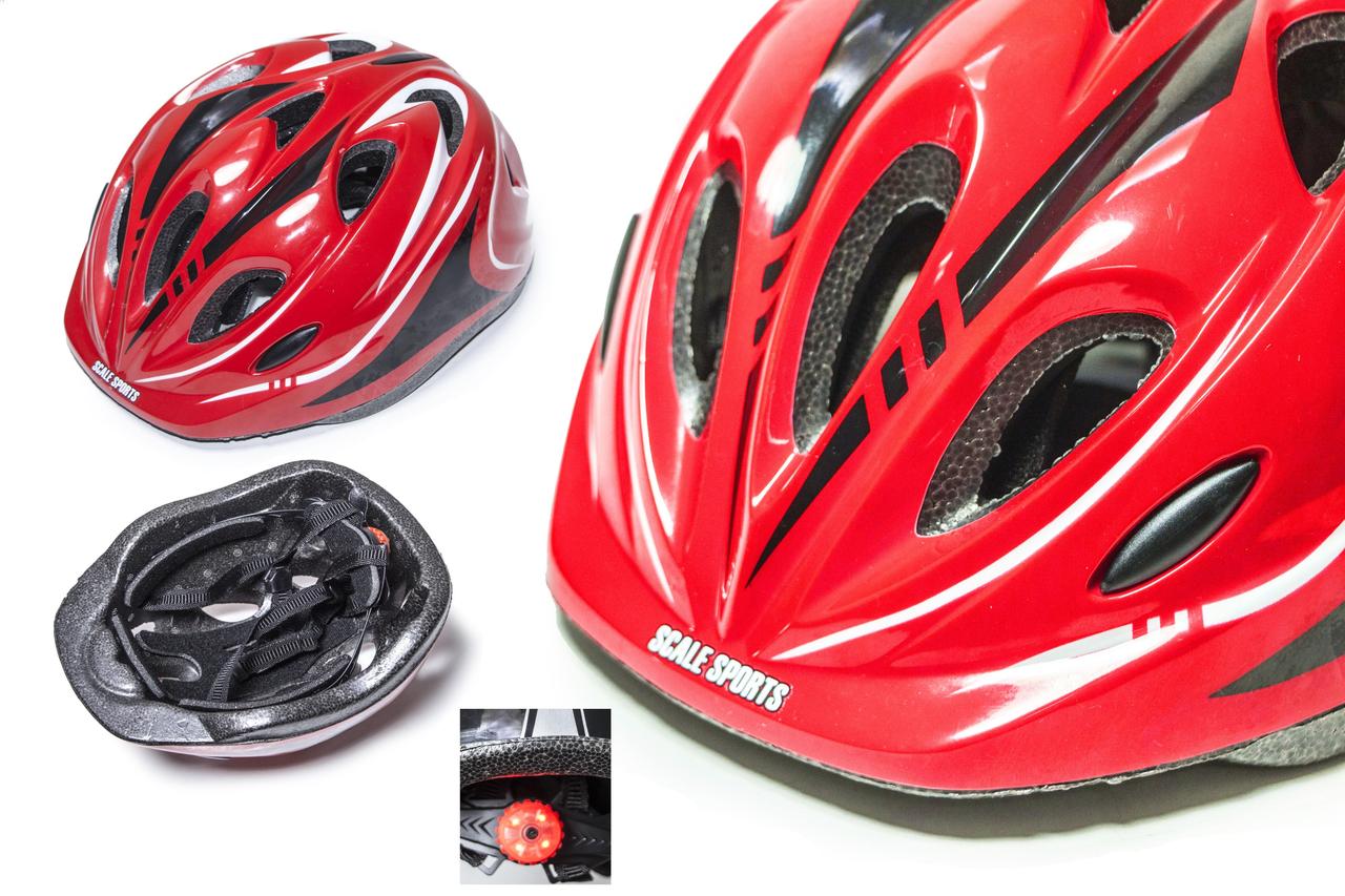 Шолом підлітковий універсальний Sport Series Роллер червоний, з регулюванням розміру, фото 1