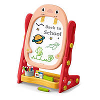 Дитячий мольберт для малювання двосторонній з аксесуарами Artist Рожевий 56 елементів