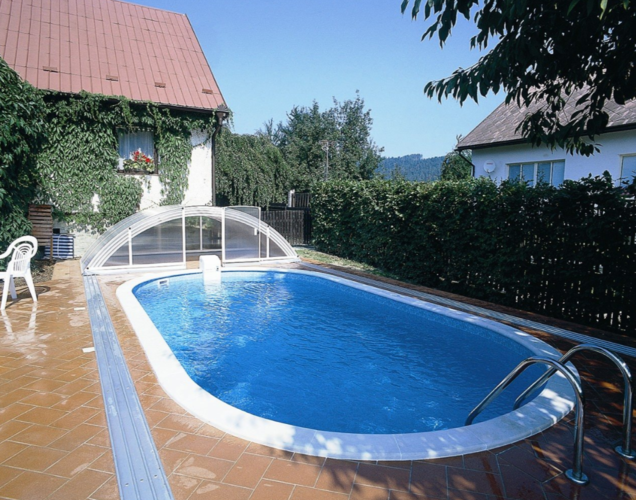 Басейн каркасний 7х3.5х1.5 м з отворами, для монтажу в ґрунт, IBIZA OVAL 3EXB0630, фото 1