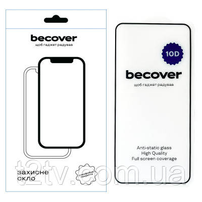 Скло захисне BeCover Xiaomi Redmi Note 14 4G 10D Black (713098), фото 1