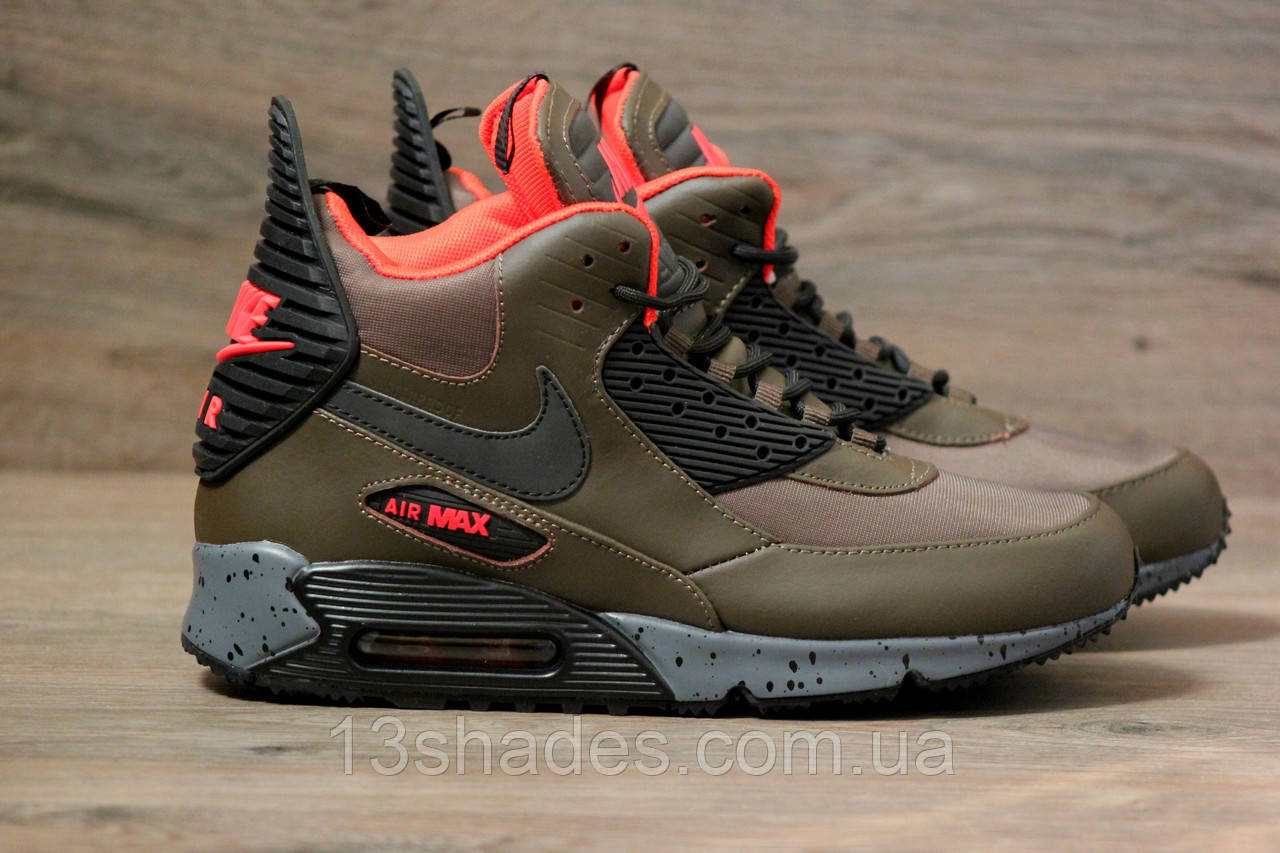 Кросовки чоловічий зимовий Nike Air Max 90 Winter SneakerBoot Winter "Green/Black" (Найк Аїр Макс), фото 1