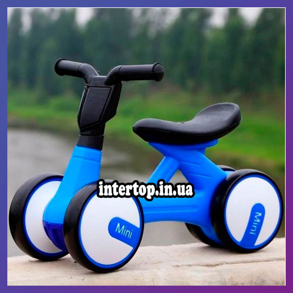 Дитяча каталка-толокар Мотоцикл M 4086 синій, фото 1