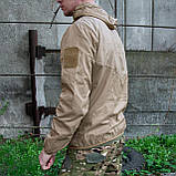 Куртка водонепроникна Pave Huwk тонка літня ветровка колір Койот ТМ, фото 2