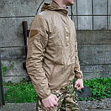 Куртка водонепроникна Pave Huwk тонка літня ветровка колір Койот ТМ, фото 4