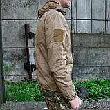 Куртка водонепроникна Pave Huwk тонка літня ветровка колір Койот ТМ, фото 5
