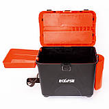 Жерлиця зимова оснащена 5шт ПРОФМОНТАЖ в ящику для риболовлі на щуку помаранчева, фото 4