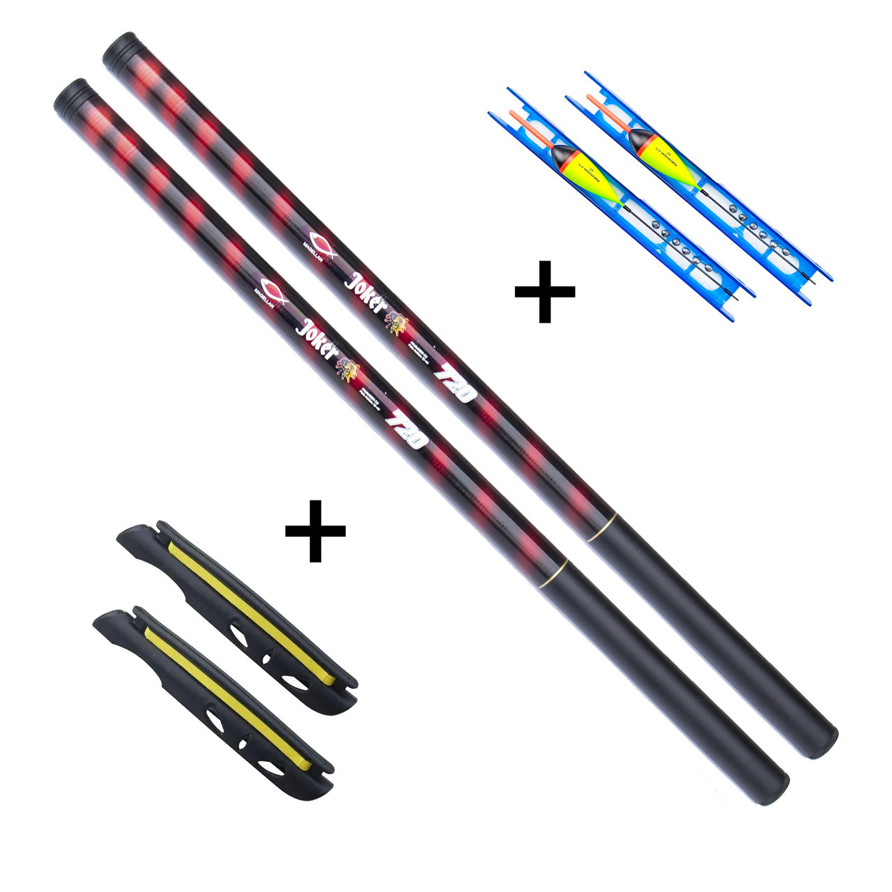 Набір вудилищ для риболовлі Махова вудка 3.60м Джокер Magelan Joker 2 шт Мотовило та Поплавочне оснащення ТМ, фото 1