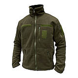 Флісова кофта TACTIC у кольорі олива з шевронами ТМ, фото 4