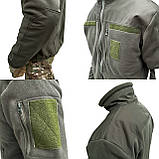 Флісова кофта TACTIC у кольорі олива з шевронами ТМ, фото 6