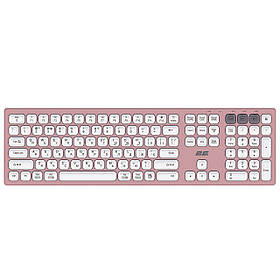 2E Клавіатура ножична KS270 105key, WL/BT, EN/UK, рожево-білий