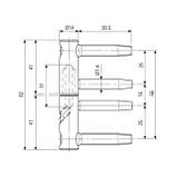 Петля вкрутна AGB  E011501404 3D/14 мм, фото 6