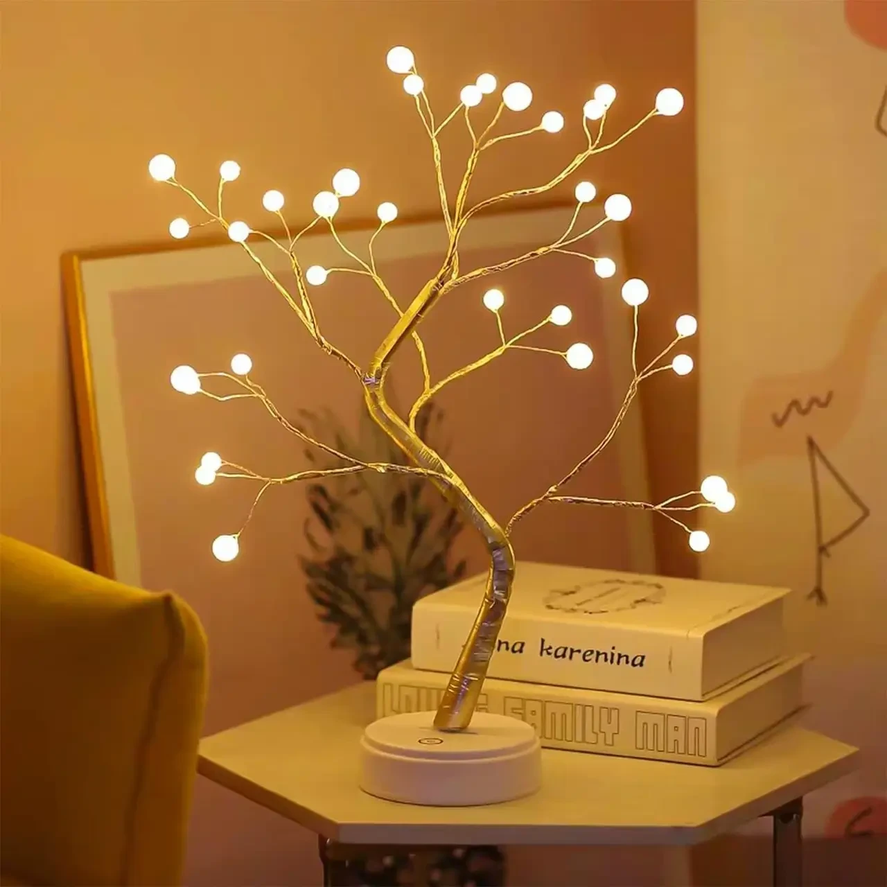 Декоративне дерево світильник Bonsai led tree light h20in N2 з гірляндою Лучшая цена